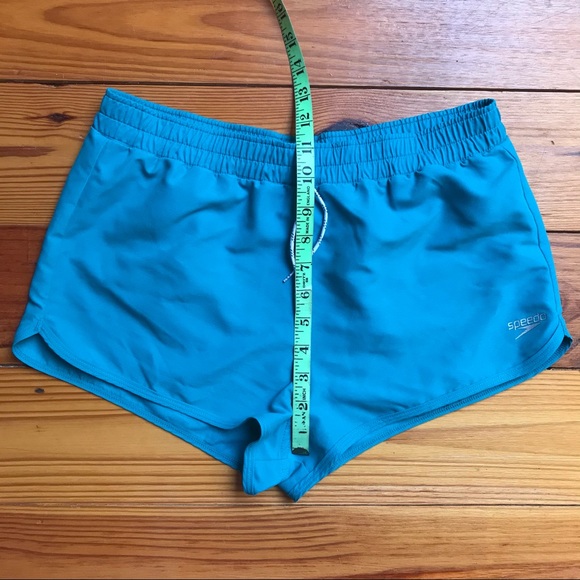 Speedo Teal Athletic Shorts, EUC, M - Picture 5 of 8